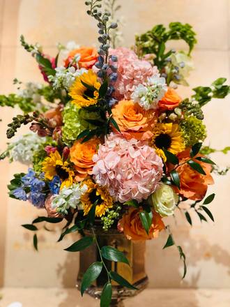 A colourful birthday bouquet