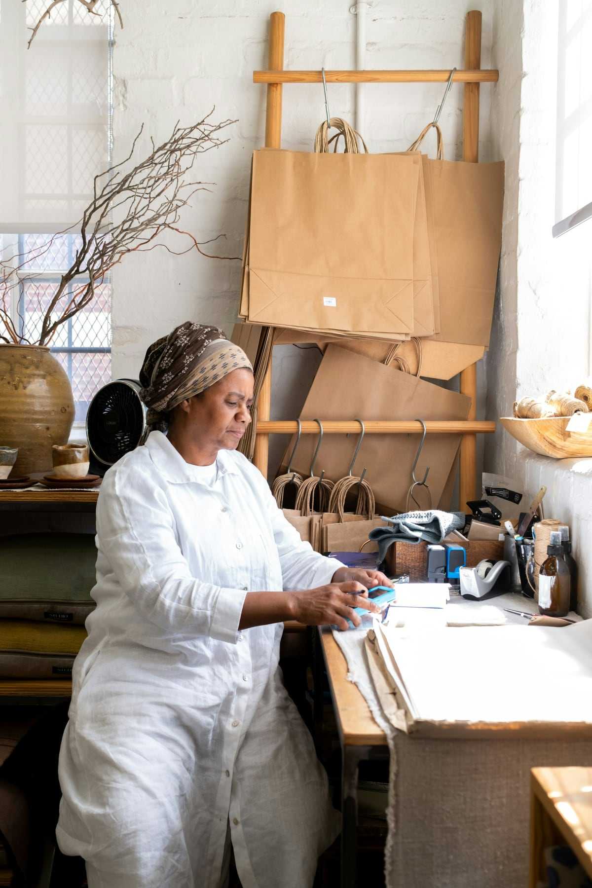 Adaeze, ceramics studio owner