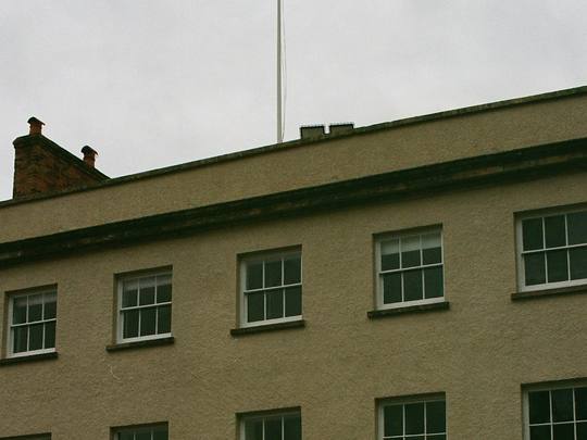 A Georgian sandstone townhouse with tall sash windows