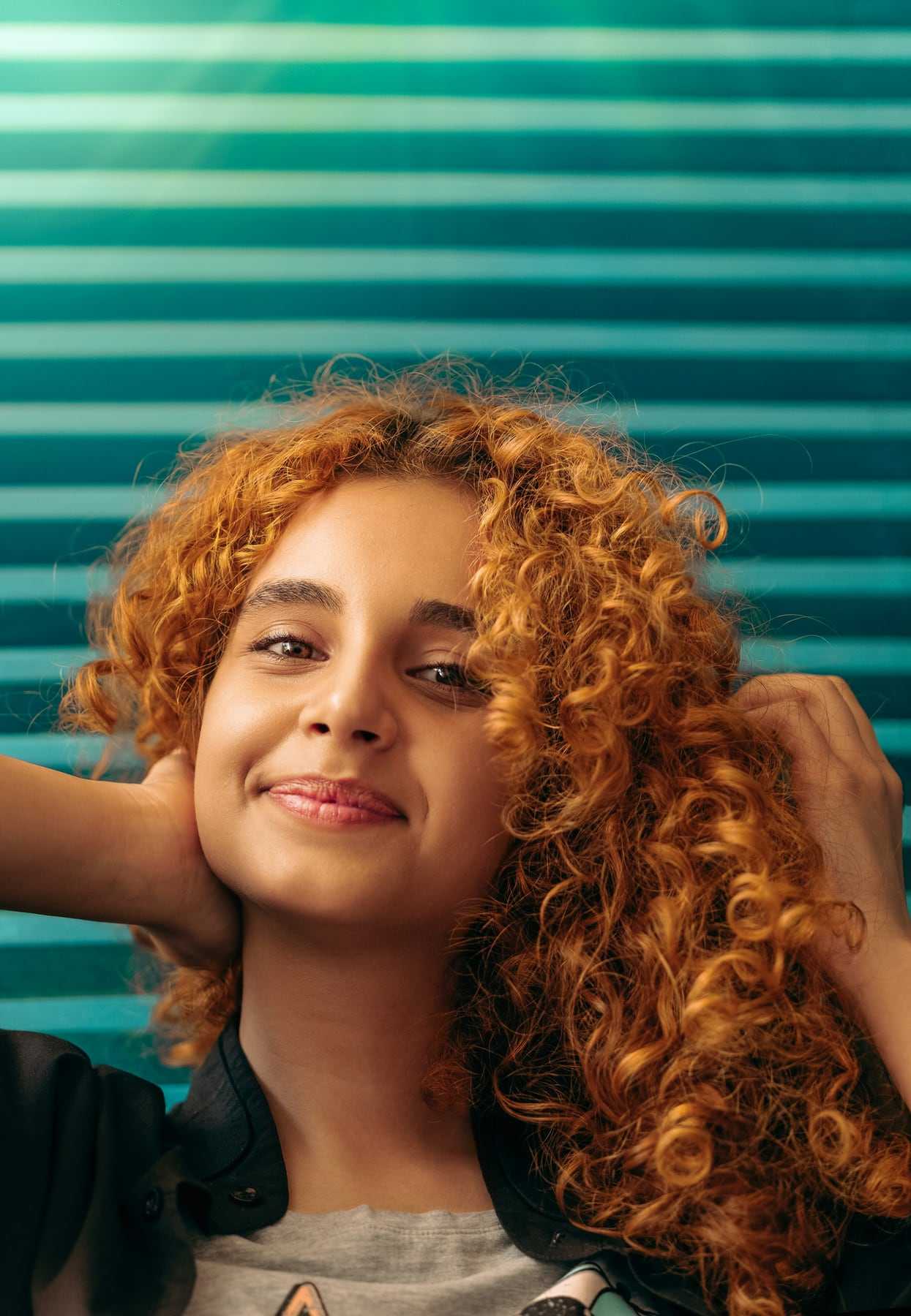 Bright copper curls
