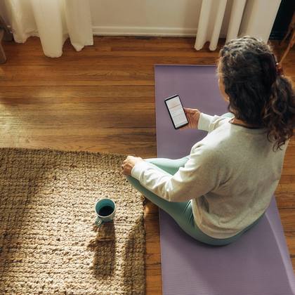 Lou, yoga teacher