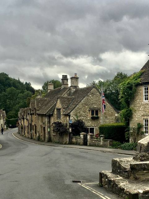 Stone cottages around the village square